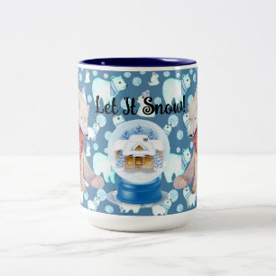 Tasse 2 Couleurs Ours polaires d'hiver