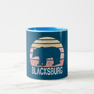 Tasse 2 Couleurs Ours rétro Blacksburg Virginie