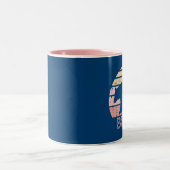 Tasse 2 Couleurs Ours rétro de pli (Centre)