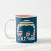 Tasse 2 Couleurs Ours rétro du Colorado (Gauche)
