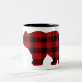 Tasse 2 Couleurs Ours rouge et noir plat du pays (Centre)
