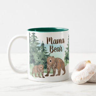 Tasse 2 Couleurs Ours Scandi mignons Bois Forêt Mama Ours