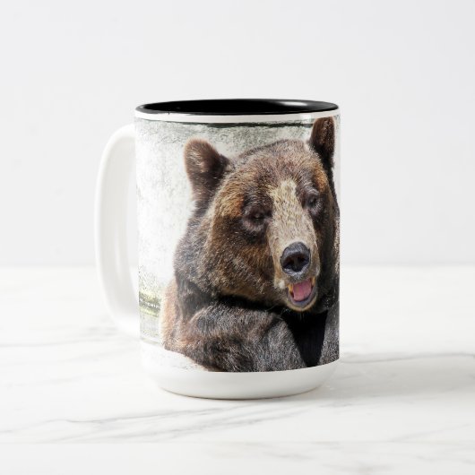 Tasse 2 Couleurs Ours souriant (Devant gauche)