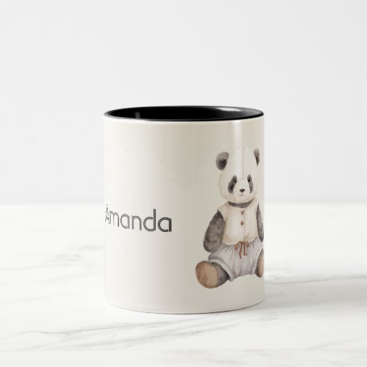 Tasse 2 Couleurs Ourson Panda Mignon (Centre)