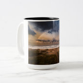 Tasse 2 Couleurs Outer Banks Plage Café Mug, Rainbow Promesse (Devant gauche)