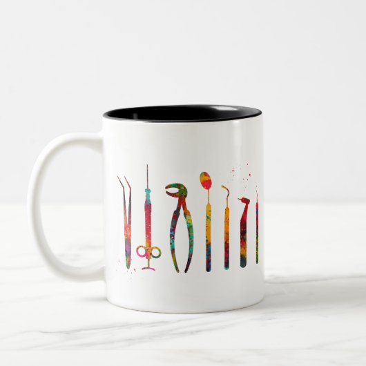 Tasse 2 Couleurs Outils de dentiste (Gauche)