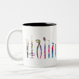 Tasse 2 Couleurs Outils de dentiste