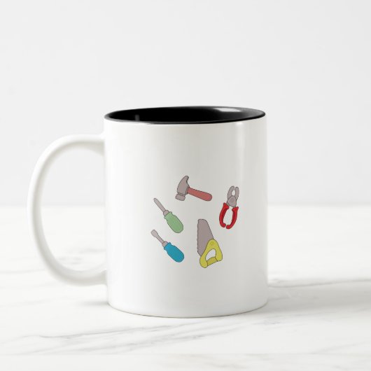 Tasse 2 Couleurs Outils Handyman Cute (Gauche)