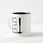 Tasse 2 Couleurs Outils papa fête des pères (Devant gauche)