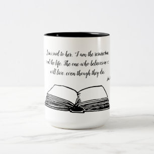 Tasse 2 Couleurs Ouverture de la Bible sur Jean 11:25