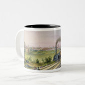 Tasse 2 Couleurs Ouverture de la première ligne ferroviaire (Devant gauche)