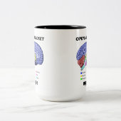 Tasse 2 Couleurs Ouverture d'esprit à l'intérieur (Cerveau anatomiq (Centre)