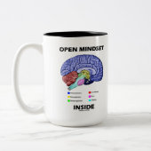 Tasse 2 Couleurs Ouverture d'esprit à l'intérieur (Cerveau anatomiq (Gauche)