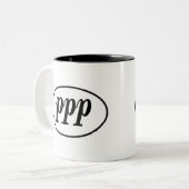 Tasse 2 Couleurs Ovale de PPA (Devant gauche)
