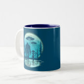 Tasse 2 Couleurs OVNI Alien Bigfoot (Devant gauche)