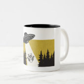 Tasse 2 Couleurs OVNI Raccoon (Devant droit)