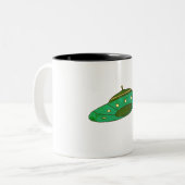 Tasse 2 Couleurs OVNI vert (Devant gauche)