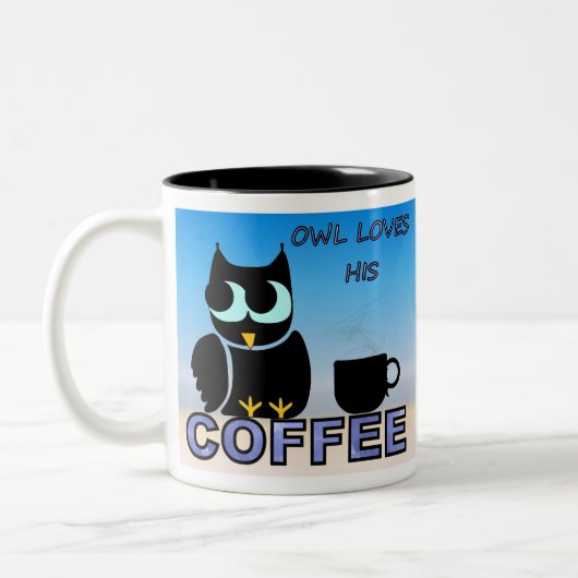 Tasse 2 Couleurs Owl adore son café (Gauche)