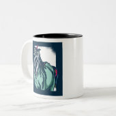 Tasse 2 Couleurs Owl Unicorn (Devant gauche)