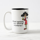 Tasse 2 Couleurs Oxymoron bonjour (Gauche)