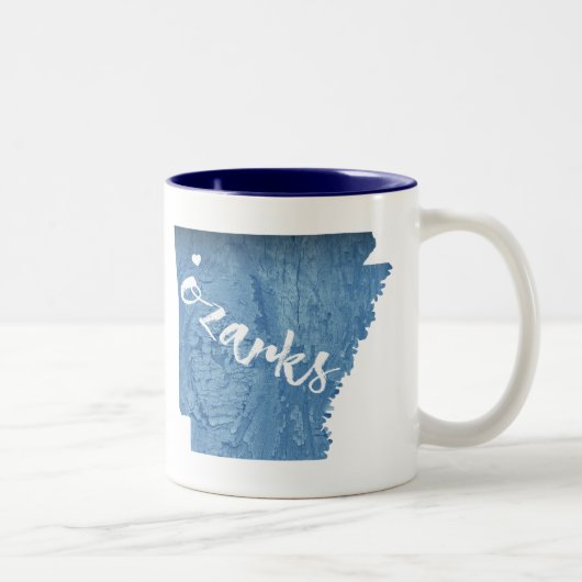 Tasse 2 Couleurs Ozarks, Arkansas Grain de bois (Droit)