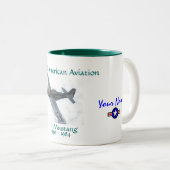 Tasse 2 Couleurs P-51 MUSTANG, 7ème escadron de chasse (Devant droit)