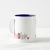 Tasse 2 Couleurs P est pour le policier (Devant gauche)