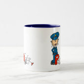Tasse 2 Couleurs P est pour le policier (Centre)
