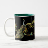 Tasse 2 Couleurs Pacock & Gold Filigree (Gauche)