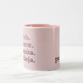 Tasse 2 Couleurs Padel Coffee Mug-Personalize Word Vibes Dusty Rose (Centre)