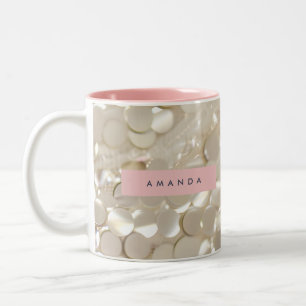 Tasse 2 Couleurs Paillettes dorées élégantes personnalisées Glam