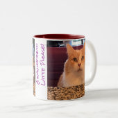 Tasse 2 Couleurs Pain d'épice de commande Latte de chat de (Devant droit)