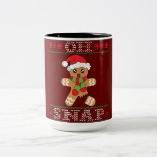 Tasse 2 Couleurs Pain d'épices homme maillot cadeau Oh Snap Noël la