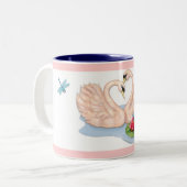 Tasse 2 Couleurs Paire de cygne (Devant gauche)