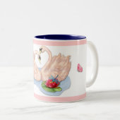 Tasse 2 Couleurs Paire de cygne (Devant droit)