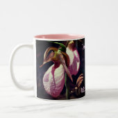 Tasse 2 Couleurs Paire de fleurs d'orchidées Lady Slipper personnal (Gauche)
