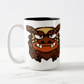 Tasse 2 Couleurs Paires rouges de Shisa (Gauche)
