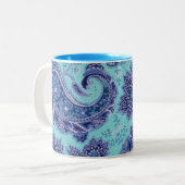 Tasse 2 Couleurs Paisley bleu (Devant gauche)