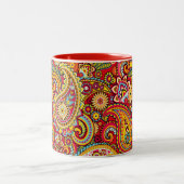 Tasse 2 Couleurs Paisley coloré (Centre)