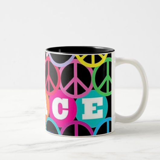 Tasse 2 Couleurs paix (Droit)
