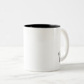 Tasse 2 Couleurs Paix Dans Cette Maison Lettrée (Devant droit)