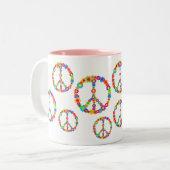Tasse 2 Couleurs Paix de l'énergie des fleurs (Devant gauche)