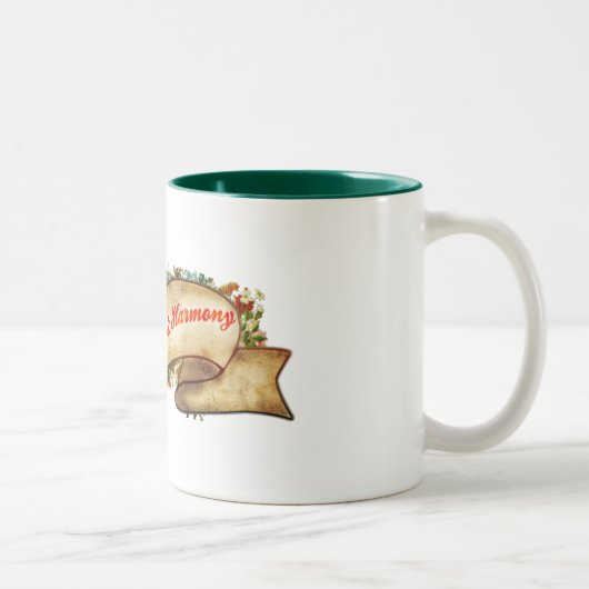 Tasse 2 Couleurs Paix et harmonie d'amour (Droit)