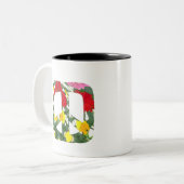 Tasse 2 Couleurs Paix florale (Devant gauche)