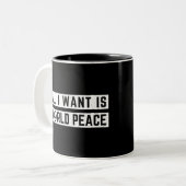 Tasse 2 Couleurs Paix mondiale (Devant gauche)