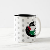 Tasse 2 Couleurs PAIX, Palestine libre (Devant droit)