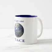 Tasse 2 Couleurs Paix sur terre (Devant droit)