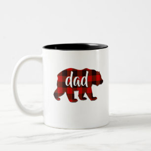 Tasse 2 Couleurs Pajam familial Pajam rouge Paid Daddy Bear Buffalo