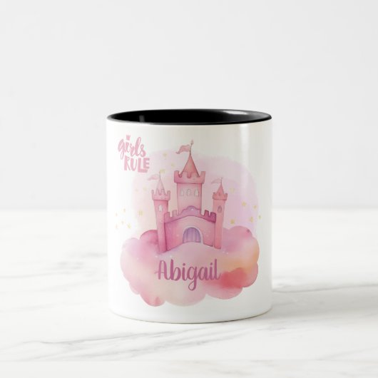 Tasse 2 Couleurs Palais des filles sur l'aquarelle Cloud rose (Centre)