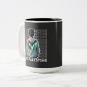 TASSE 2 COULEURS PALESTINE LIBRE (Devant gauche)